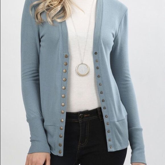 Sweaters - Snap Button Cardigan 